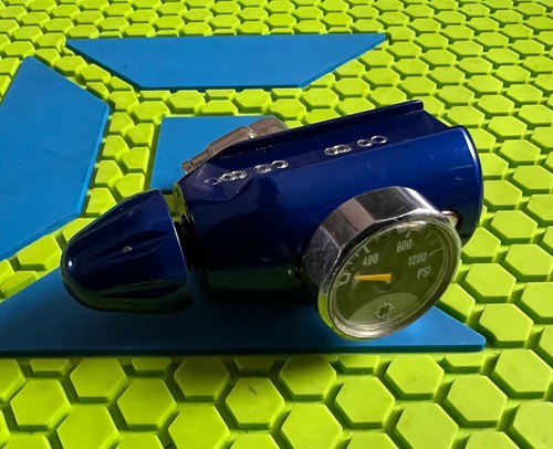 CUSTOM PRODUCTS CP PAINTBALL DOVETAIL ON/OFF ASA + MACROLINE FITTING -GLOSS BLUE