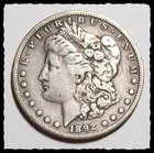 1892-S MORGAN DOLLAR Better Date Sharp F+ / VF #33D59 .900 FINE SILVER COIN