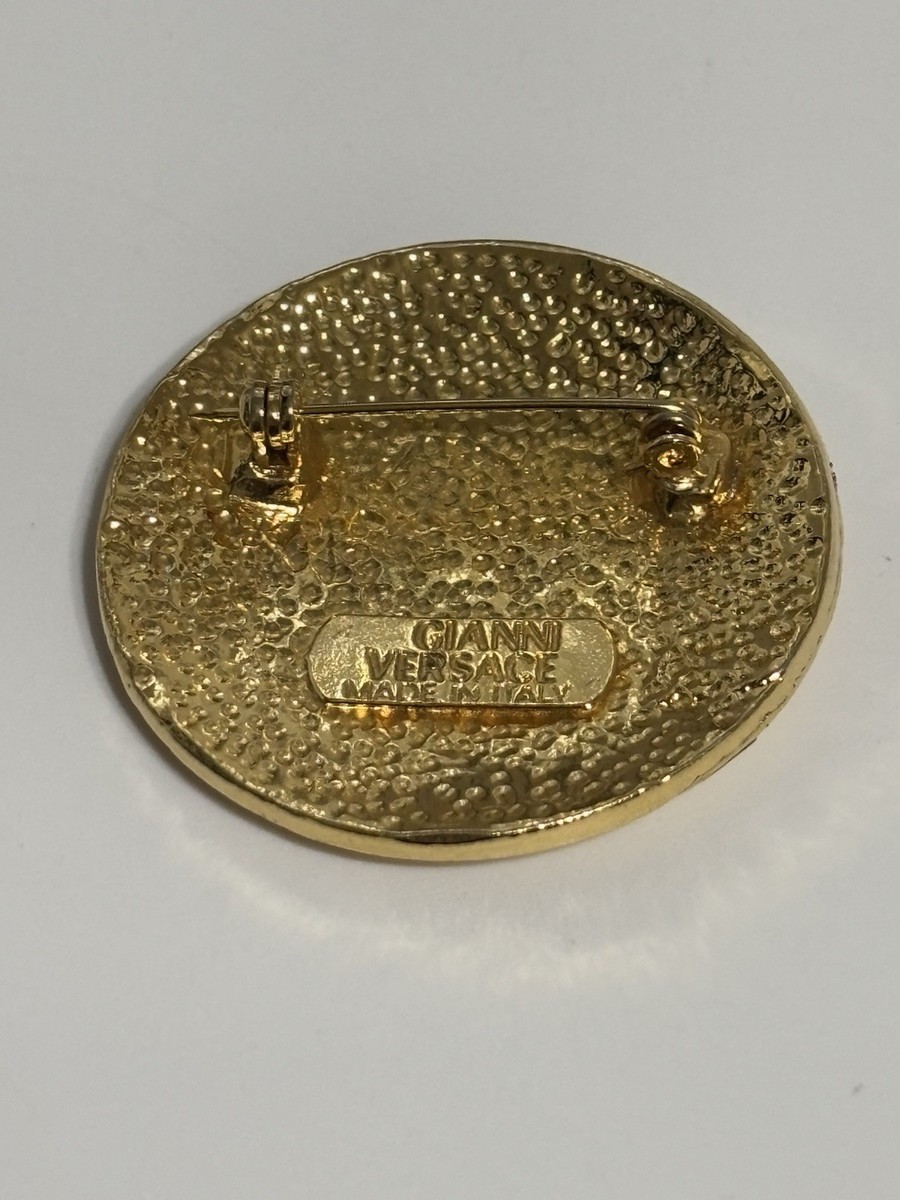Vtg Gianni Versace Gold Medusa Brooch | eBay