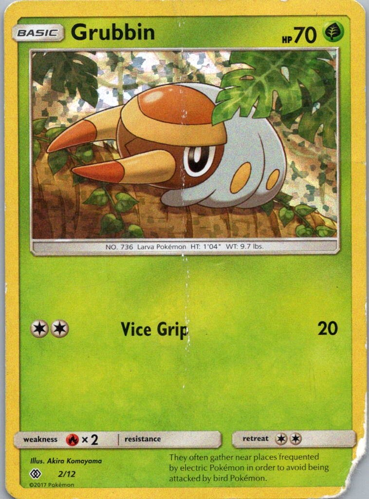 Pokemon TCG Grubbin 2/12 McDonalds Collection 2017 Holo DMG