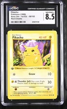 basic pokemon pikachu card value 58/102 PSA 8 - 1st Edition Shadowless Base Set - Red Cheeks RarityPromo Hit Points40 HP Colorless Gnaw (10) Colorless 10 Most Expensive Pikachu Cards