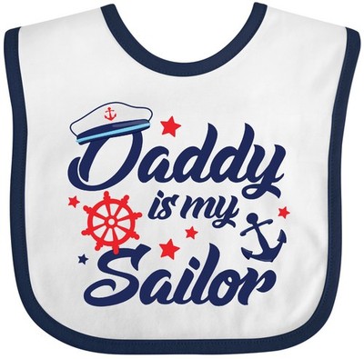 Inktastic My Daddy Is My Sailor Baby Bib Fathers Day Kids Nautical Happy 1st Hat