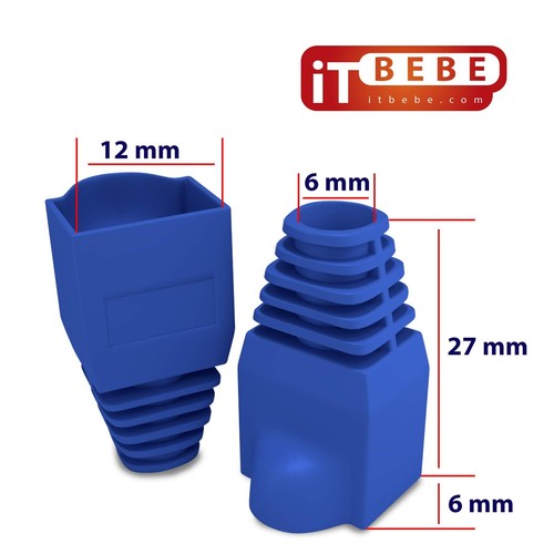 TBEBE 100 Sets of RJ45 Cat6 Pass-Through Connectors for 24 AWG Cables - 100 P... - Bild 5 von 7
