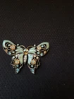 Vintage Costume Jewelry Avon Rhinestones Brooches Butterfly