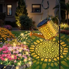 Solar Watering Can Lights Waterproof, Outdoor Decorative Brown 