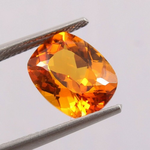 AAA Natural Ceylon Orange Sapphire Cushion Loose Gemstone Cut 5.65 Ct - Picture 2 of 6