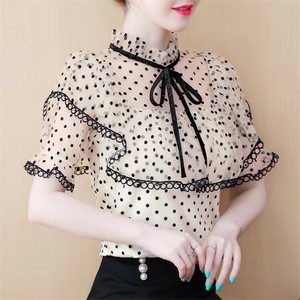 ruffle polka dot top