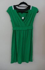 NWT Banana Republic M Green V-neck Knit Dress Casual High Waist