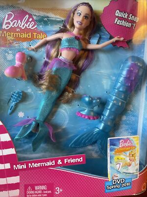 MINI MERMAID & FRIEND BARBIE A Mermaid Tale KAYLA doll 2009 Mattel T3412 fashion