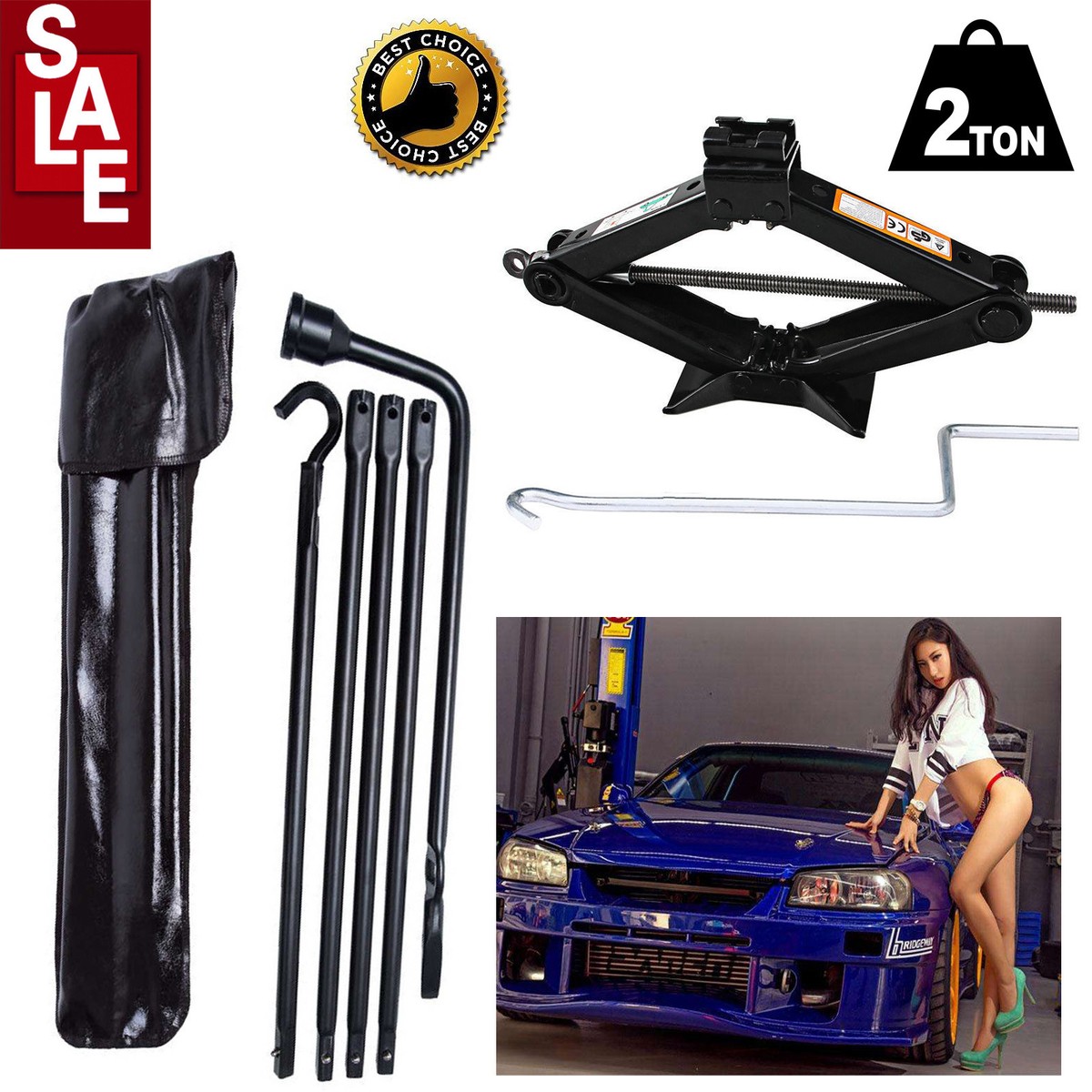 Ram 1500 2002-2015 ECCPP Spare Tire Wrench Tool Kit For Dodge - Replacement For 5093163AA Tire Kit - Foto 5