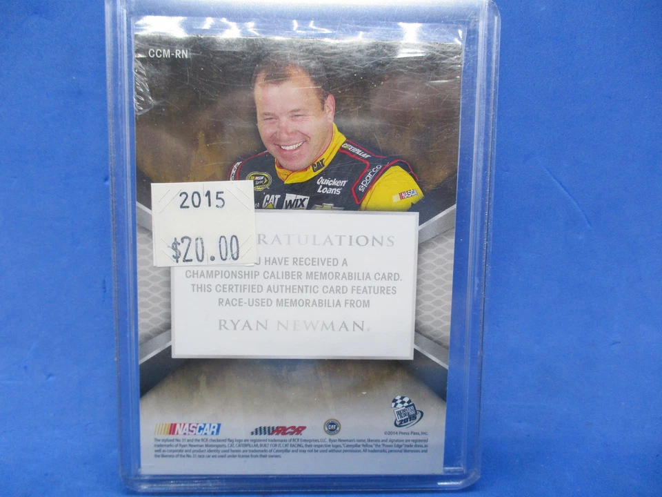2015 Press Pass Championship Caliber Memorabilia Relic 37/50 Ryan Newman - Image 2 of 2