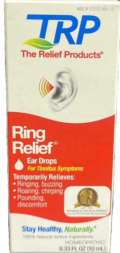 TRP Ring Relief Homeopathic Medicine Ear Drops Tinnitus 0.33 Oz Exp 1/