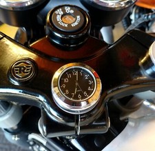 British Made Enfield Interceptor & Continental Stem Nut Cover & Black Clock