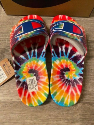 Champion IPO Tie-Dye Slide Sandal, Rainbow Multi, Men’s Size 12, NEW! w/tags! Champion Men main image 4