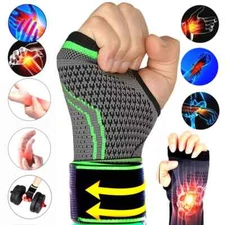Wrist Brace Compression Hand Support Gloves Arthritis Carpal Tunnel Pain Relief