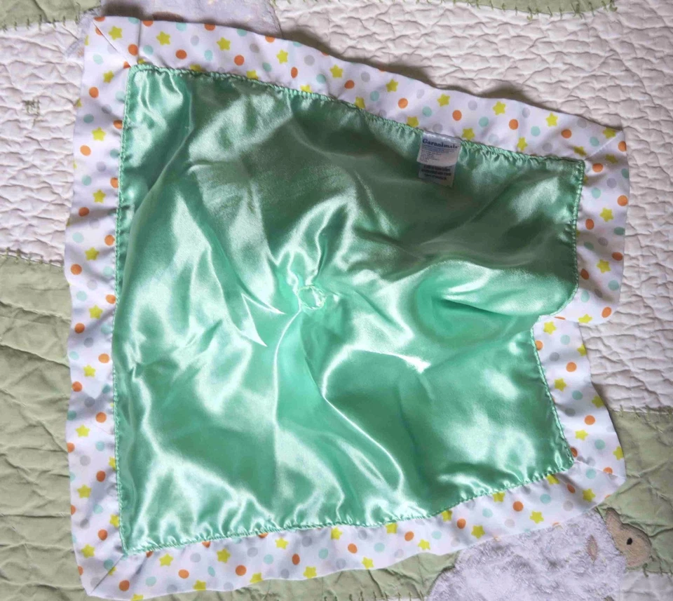 Garanimals Sheep Little Lamb Baby Security Blanket Lovey w Polka Dots Satin - Image 2 of 3