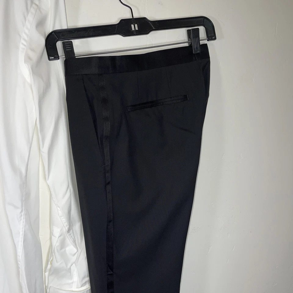 Hugo Boss Esmoquin Traje Chaqueta Pantalones Camisa 36R Lana Mezcla Seda Foto 4 de 4