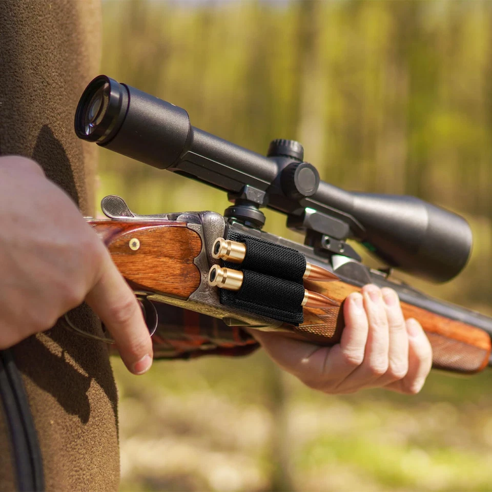 2 PIEZAS 2 Soporte de bala redondo para soporte de munición de rifle Guardián de balas con gancho y bucle Foto 4 de 4