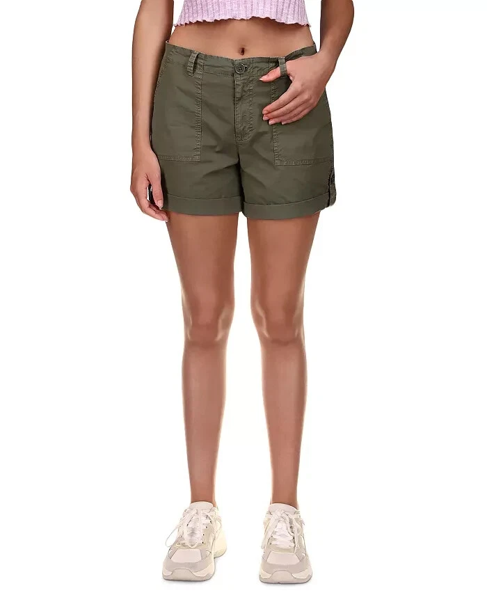 Pantalones cortos cargo de algodón con puños lisos para mujer Sanctuary L10101 talla 27 Foto 3 de 4