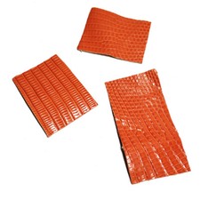 3X Violin Viola Bow Shaft Leather Grip Lapping Orange Color