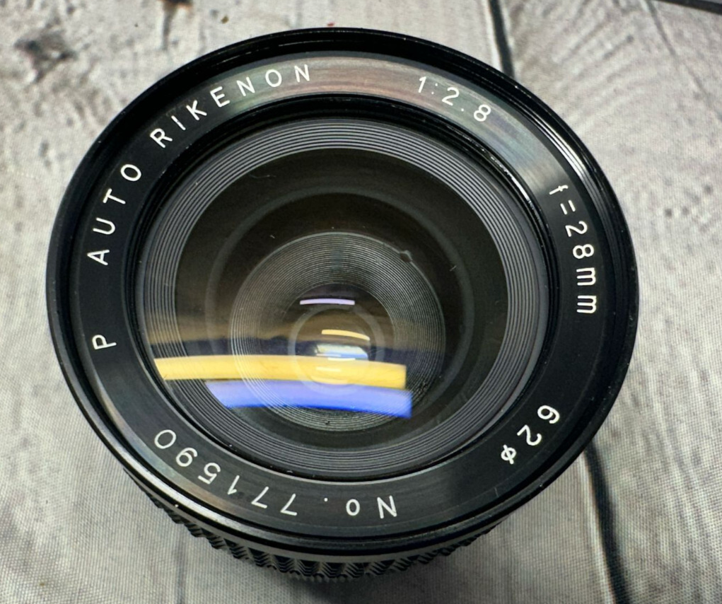 Ricoh Auto Rikenon Vintage Film Camera Lens 28mm 1:2.8 Made in