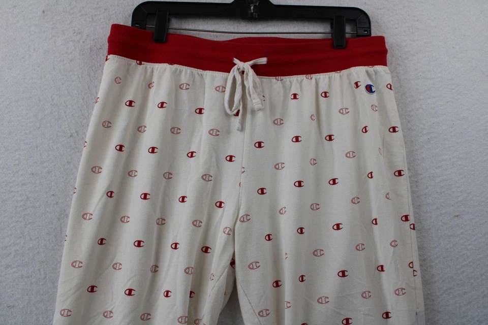 Champion Womens Red & White Thin Sweatpants Size L, 34 x 27 - Image 2 of 4