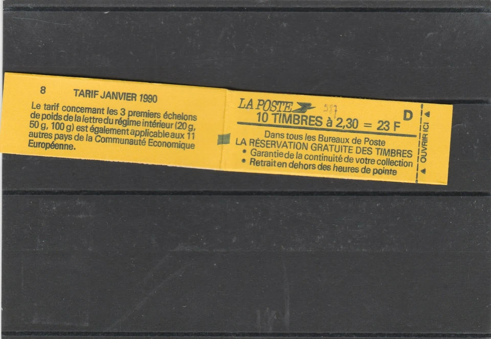 car.10 tim.2F30 Briat :la reservation des timbres "D" pres 8 cote 25 - Photo 1/1