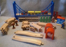 Maxim Enterprise Wooden Train Set Incomplete plus extra Engines and Cars