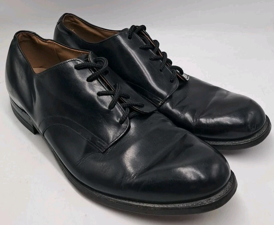 Vintage Military Oxford Dress Shoes | Vietnam Era | USA Made | Men’s 9.5 R Biltrite Mens Military Oxford Wing Tip Dress Shoes Black  main image 3