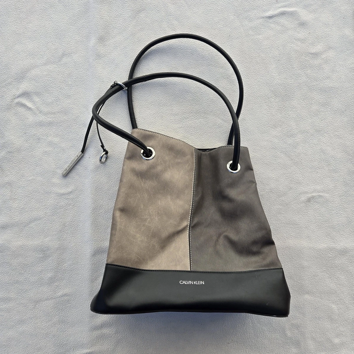 Calvin Klein vintage Leather suede drawstring bucket crossbody Calvin Klein | The carefree bag to gather it all. Everything  main image 4