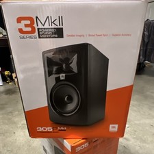 JBL 305P MkII Active Studio Monitor, Wired, XLR/TRS, 82W, Black, 5in
