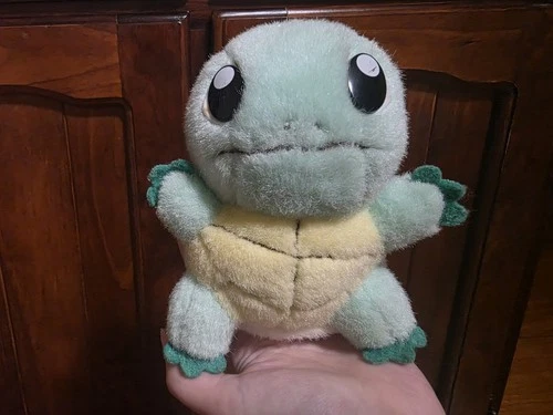 Vintage Tomy 2001 Nintendo Pokemon Squirtle Plush 8” Fuzzy Stuffed Toy Figure