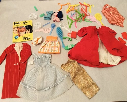 Vintage Barbie 1960s Clothes/Accessories Lot Of 41 Pieces Black/ White Tags