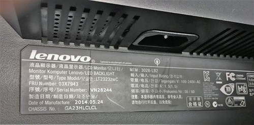 Lenovo ThinkVision LT2323zwC LT2323z DisplayPort USB 3.0 Widescreen LCD Monitor - Picture 6 of 6