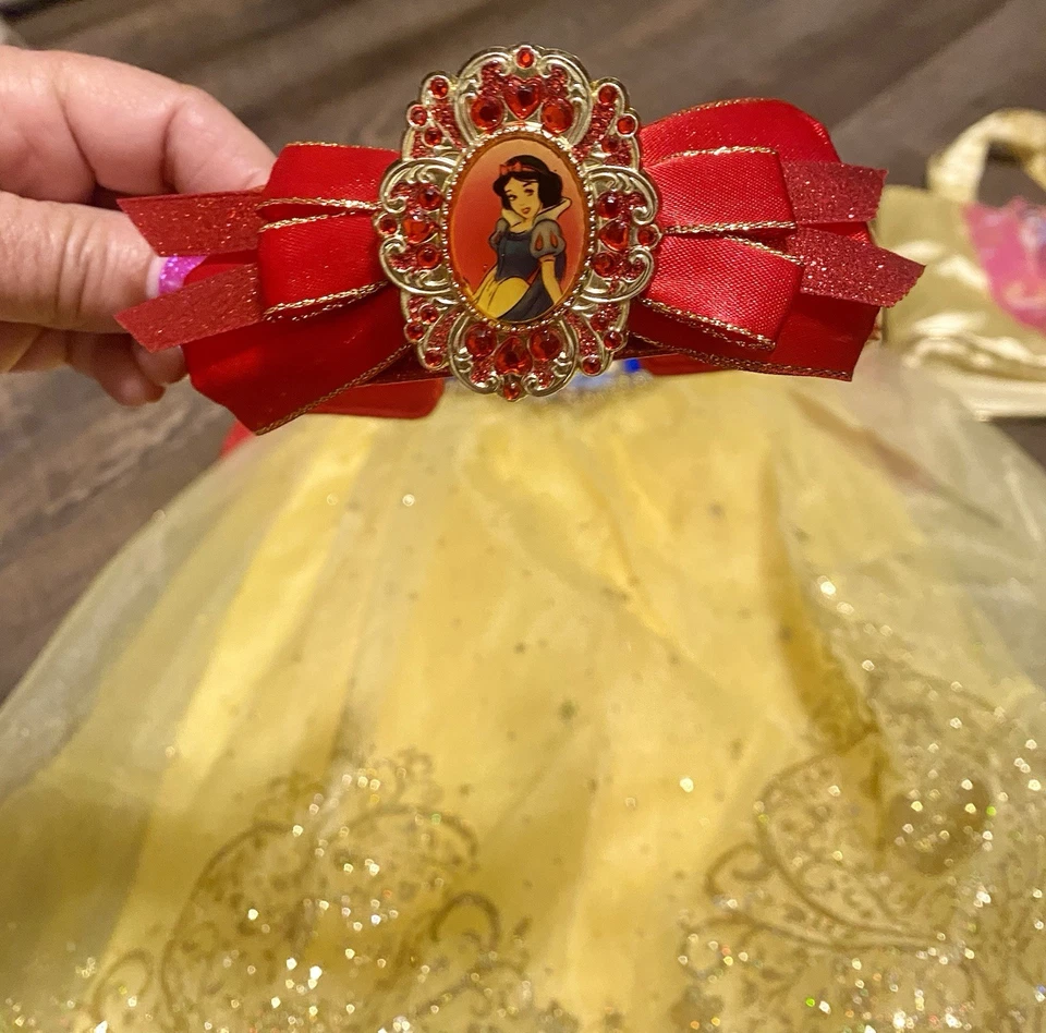 Disney Store Blancanieves Princesa Vestido con Zapatos Diadema Conjunto Cartera Foto 3 de 4