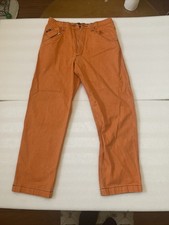 Karl Kani Orange Jeans Mens 34x34 Denim Embroidered Logo