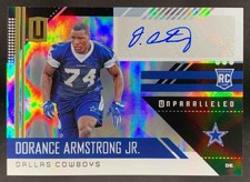 Dorance Armstrong Jr. 2018 Panini Unparalleled Rookie Signatures RC Auto Cowboys