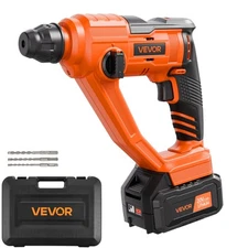 VEVOR 20V SDS-Plus Cordless Rotary Hammer Drill Kit 0.6-Inch 1000RPM 2 Functions
