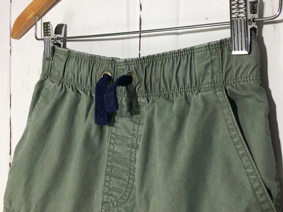Pantalones cortos chinos activos Lands End para niños talla M verde algodón cintura elástica Foto 2 de 4
