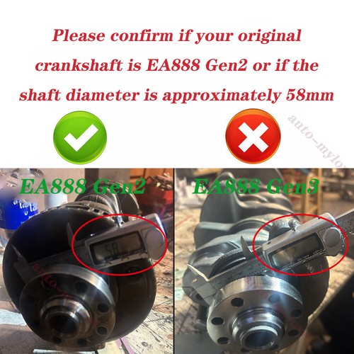 Gen2 Engine Overhaul Rebuild Kit Crankshaft for Audi A4 A6 Q Q7 VW GTI 2.0 TSI - Picture 4 of 17