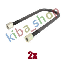 2x LEAF SPRING SHACKLE M24X3MM 156MMX380MM NUT FITS BPWS