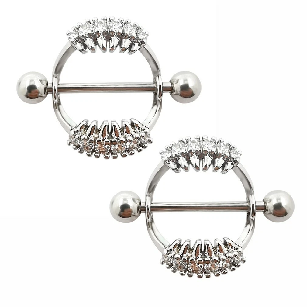 Stainless steel nipple clearance barbell jewelry