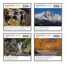 Armenia 2024 MNH** Mi 1426-1429 Sights Fortress Mount Waterfall Dilijan Reserve