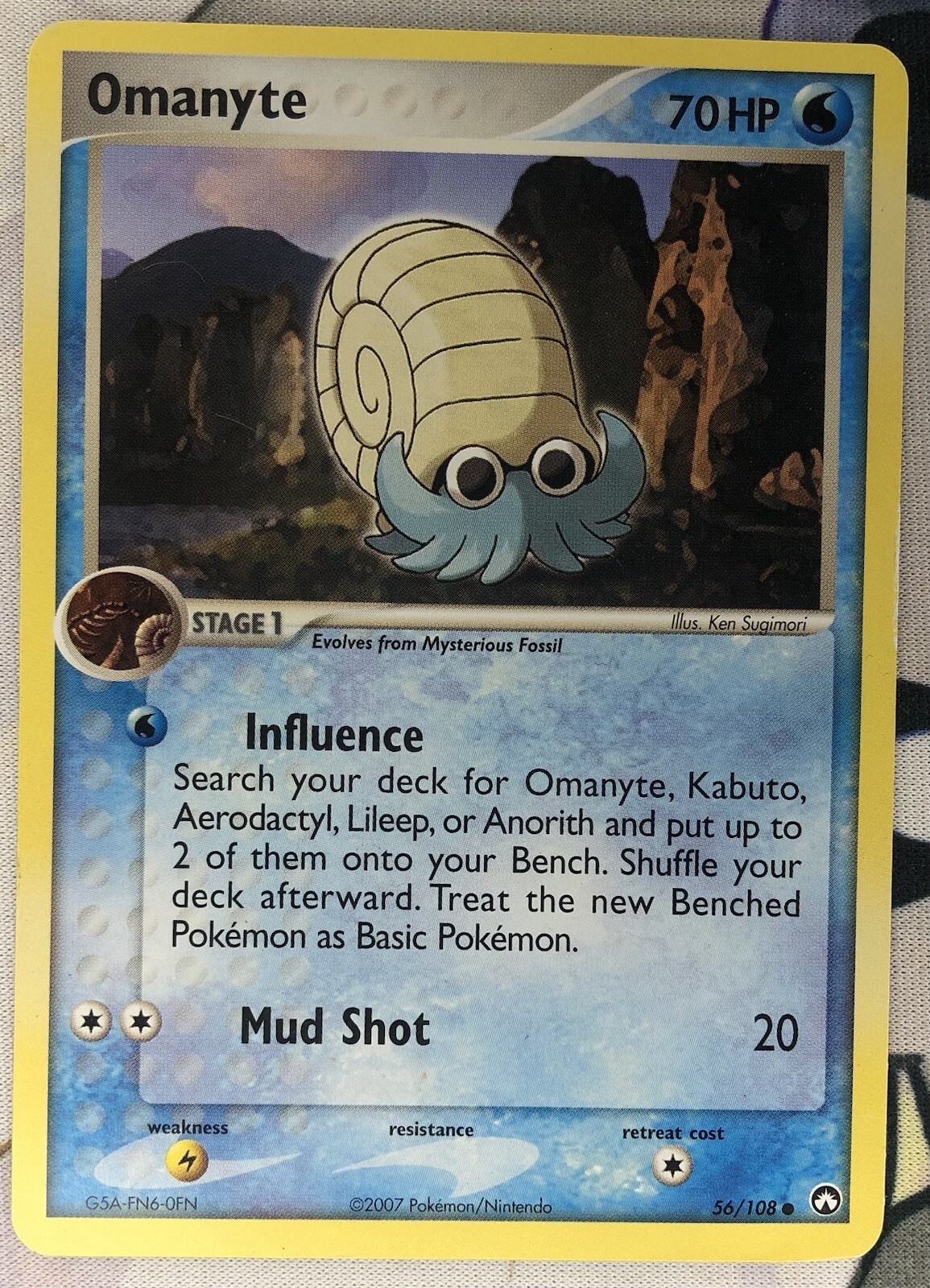 Pokémon TCG Omanyte EX Power Keepers 56/108 Regular Common