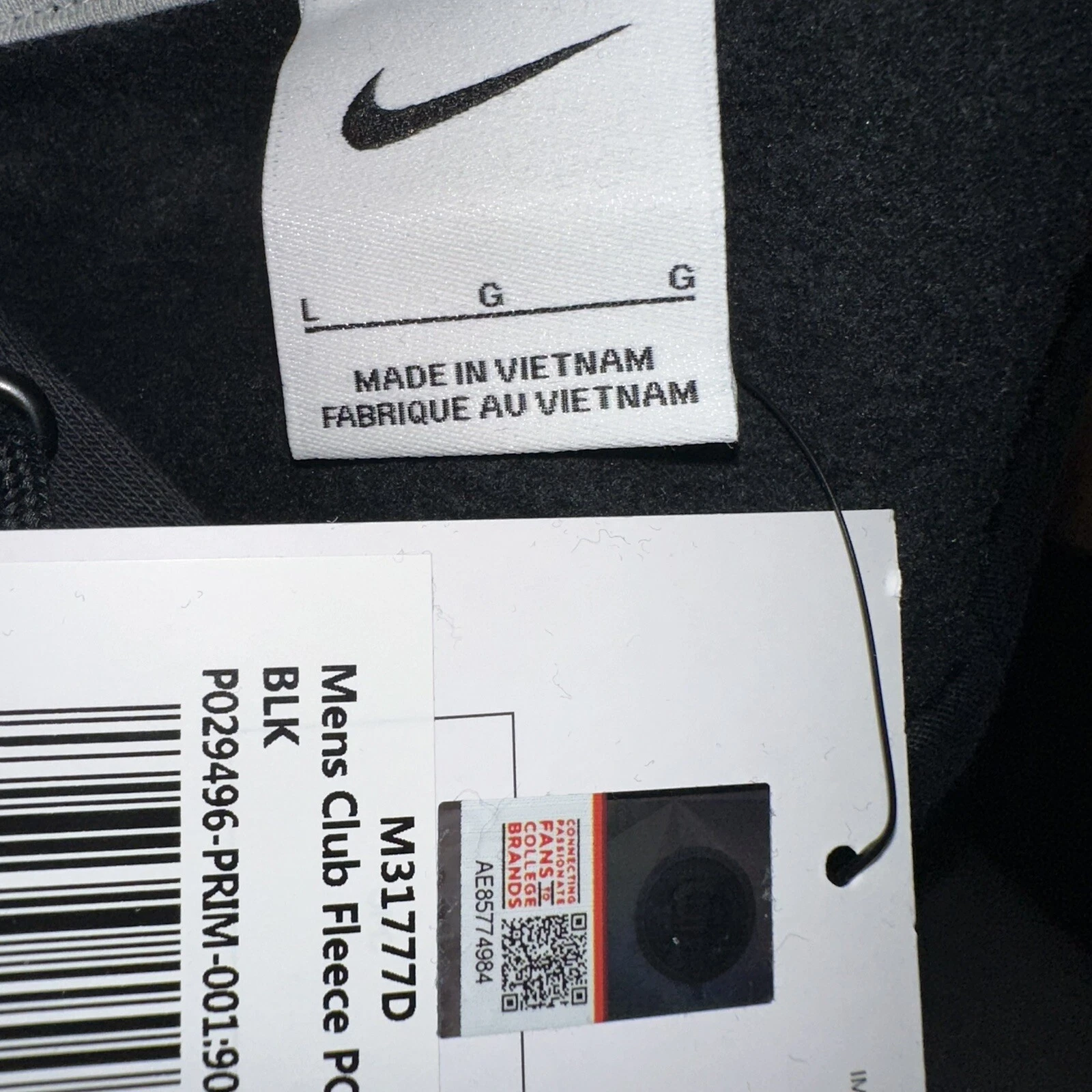 Felpa con cappuccio pullover Nike Coach Prime Deion Sanders 2.0 nera nuova con etichette taglia large