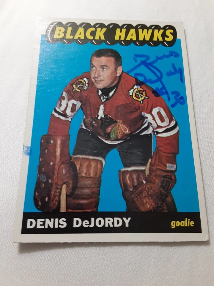 ☆SIGNED☆ 1965-66 Topps #113 Denis Dejordy EX/EX+ - Image 2 of 4