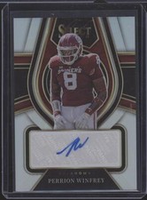 Perrion Winfrey 2022 Select Draft Picks Rookie Signatures Silver Prizm Sooners