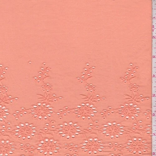 Orange eyelet fabric deals