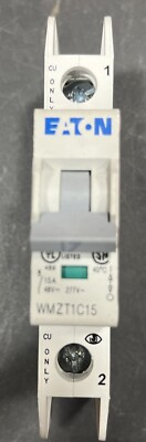 WMZT1C15 Eaton WMZT1C15 Circuit Breaker 15 Amp, 1 Pole, 277 V (Used Tested)