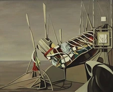 KAY SAGE Art Poster or Rolled Canvas Print "Starlings, Caravans"